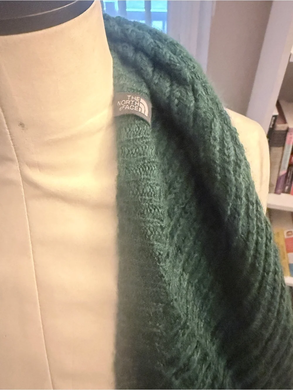 The North Face Dark Green Infinity Circle Scarf Knit Winter Neck Warmer
